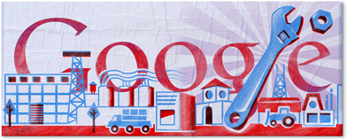 جوجل تحتفل بعيد العمال مايو 2011 شعار جوجل