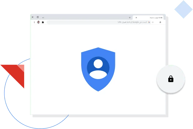 نافذة في متصفّح Chrome تعرض رمز الخصوصية في Google