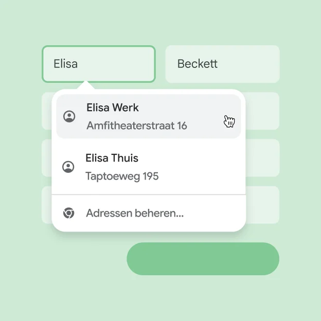 Gebruikers kunnen direct hun naam en adres op een formulier invullen met automatisch invullen.